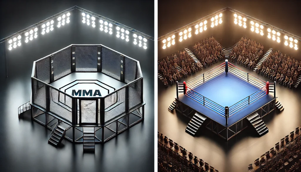 MMA vs. 拳擊比賽場地差異